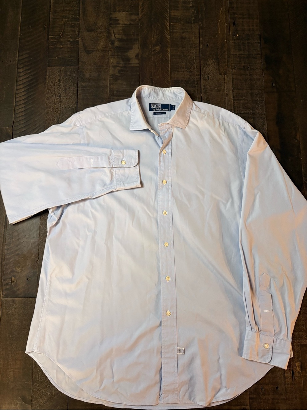 Ralph Lauren Light Blue Long-Sleeve Button-Down Dress Shirt